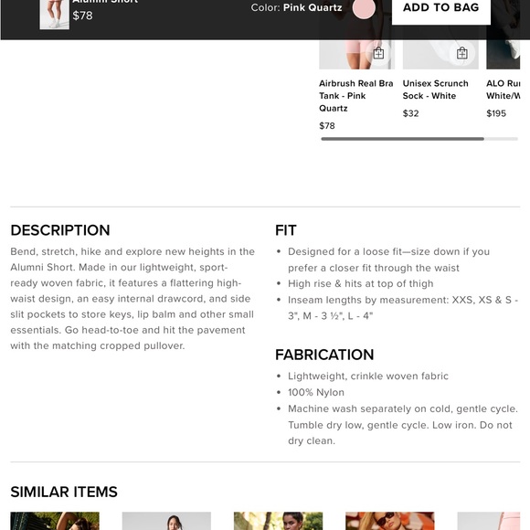 ALO Yoga Women's Alumni Shorts - Picture 6 of 6